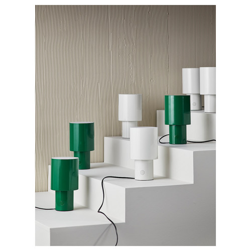 SPETSBOJ Table lamp, dimmable/green, 22 cm