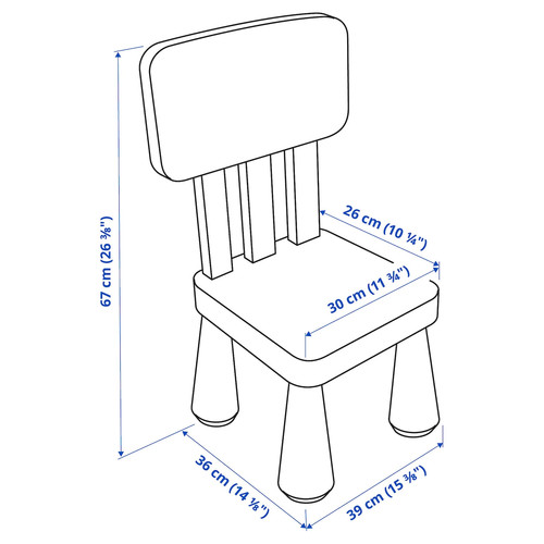 MAMMUT Children's chair, in/outdoor/light blue