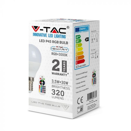 V-TAC Bulb LED Smart E14 3.5W P45 RGB 4000K