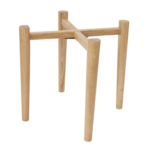 GoodHome Plant Pot Stand 24 cm, wood