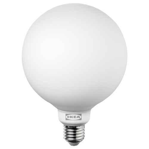 TRÅDFRI LED bulb E27 470 lumen, wireless dimmable white spectrum/globe white frosted glass