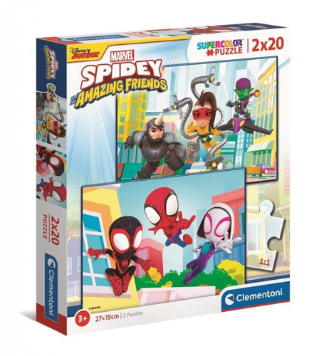 Clementoni Children's Puzzle Spidey and His Amazing Friends 2x20 3+