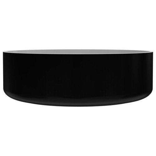 GoodHome Countertop Wash Basin Apanas 38 x 38 cm, black/white