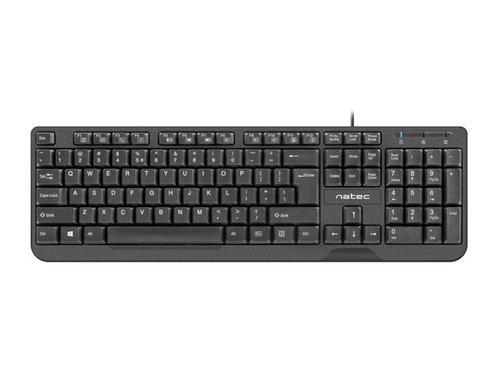 Natec Wired Keyboard Trout Slim USB, black