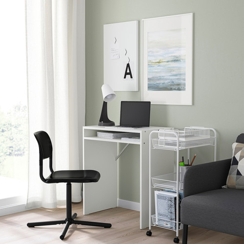 SMÄLLEN/TORALD Desk and chair, white/black