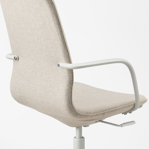 LÅNGFJÄLL Conference chair, Gunnared beige/white, 67x67 cm