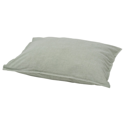 BERGPALM Pillowcase, green/striped, 50x60 cm