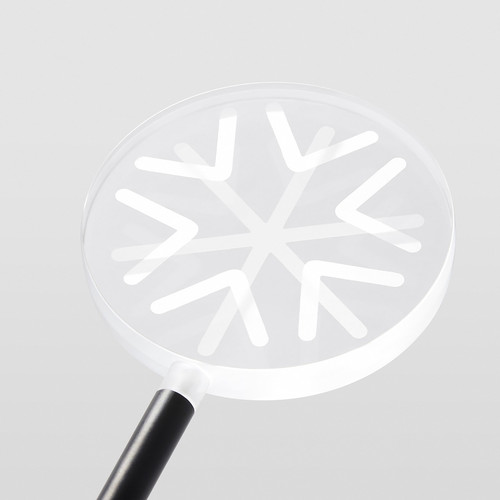 STRÅLA LED light stick, battery-operated outdoor/snowflake, 60 cm