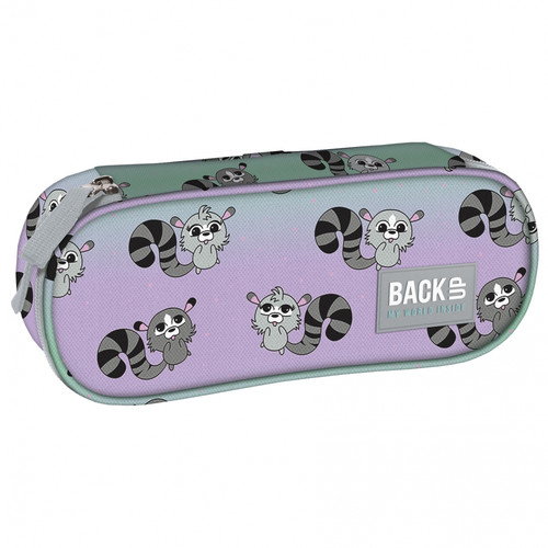 Pencil Case Oval with Zipper Lemur