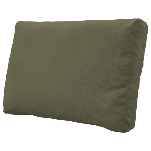 FRÖSÖN Cover for back cushion, outdoor, dark beige-green, 62x44 cm