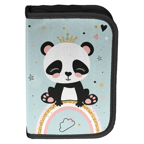 Pencil Case with School Accessories Panda