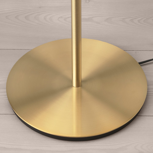 SKAFTET Floor lamp base, brass-colour