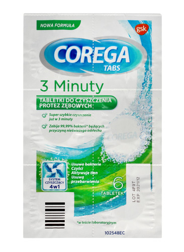 Corega Tabs 3-minute Tabs (6 Tablets)