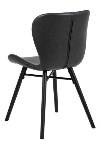 Chair Batilda, faux leather, black