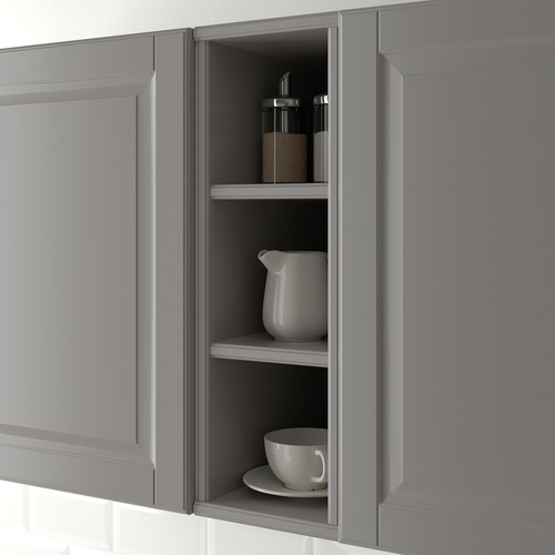 TORNVIKEN Open cabinet, grey, 20x37x60 cm