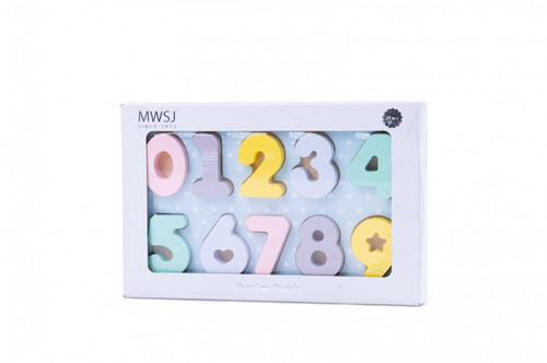 iWood Wooden Puzzle Numbers Pastel 2+