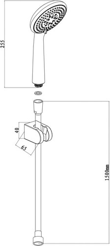 GoodHome Shower Kit Cavally, chrome