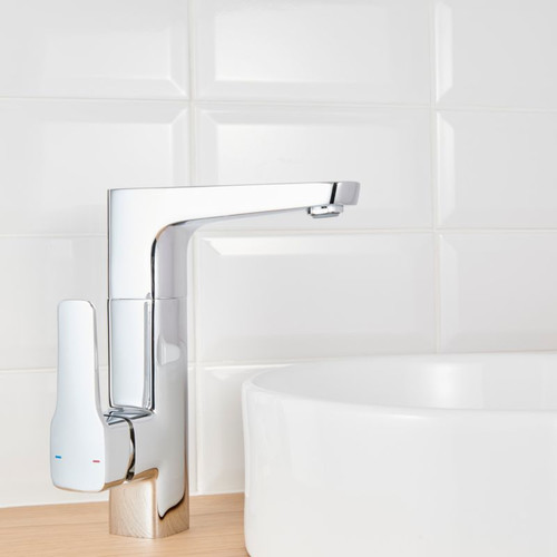 GoodHome Bathroom Sink Tap Teesta L, swivel