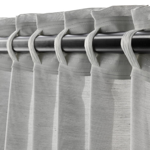 HILJA Curtains, 1 pair, grey, 145x300 cm