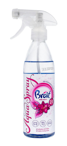 Brait Aqua Spray Air Freshener 2in1 Pink Party 425g