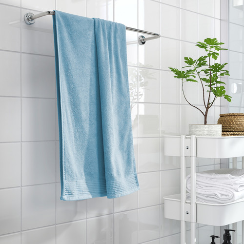 VINARN Bath towel, blue, 70x140 cm