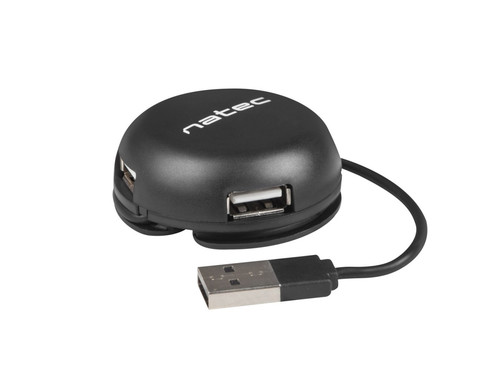 NAtec USB 4-port Hub Bumblebee USB 2.0, black