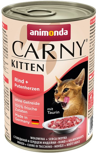 Animonda Carny Kitten Cat Food Beef & Turkey Hearts 400g
