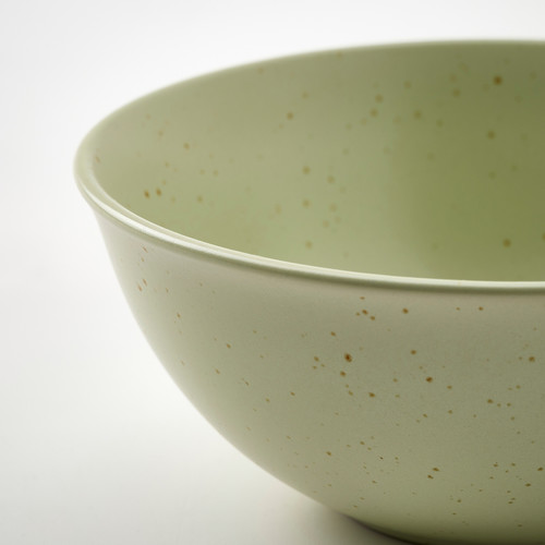 MOSSMAL Bowl, dot pattern/light green, 17 cm