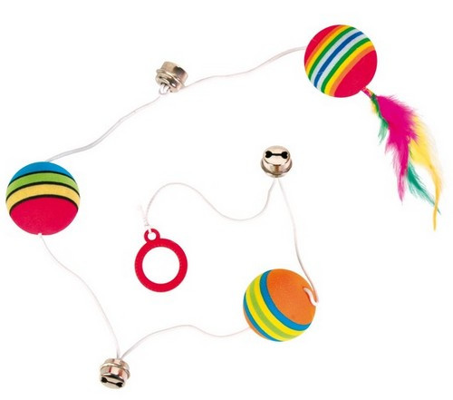 Trixie Cat Toy Balls with Feather