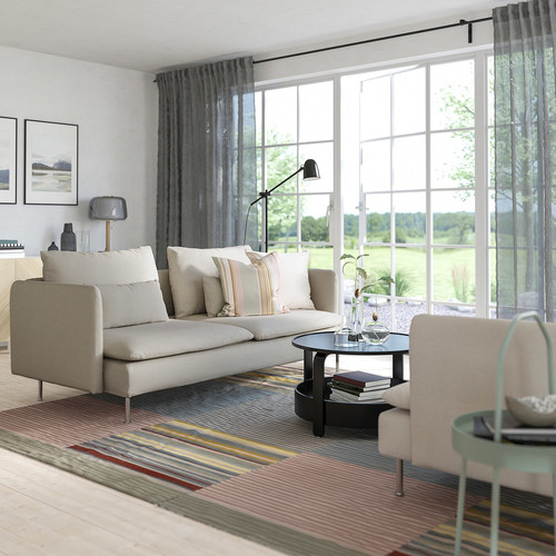 SÖDERHAMN 3-seat sofa, Fridtuna light beige