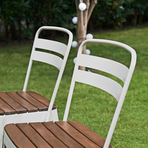 NORRMANSÖ Chair, outdoor, in/outdoor beige/acacia