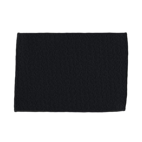 GoodHome Bath Mat Kina 50 x 70 cm, black