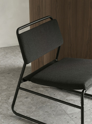 LINNEBÄCK Easy chair, Vissle dark grey