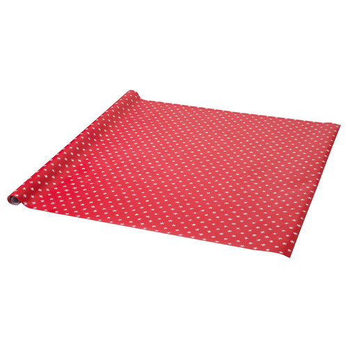 VINTERFINT Gift wrap roll, star pattern red, 4x1 m