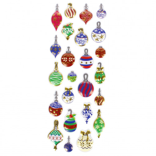 Craft Christmas Self-Adhesive Decoration Set Christmas Baubles 24pcs