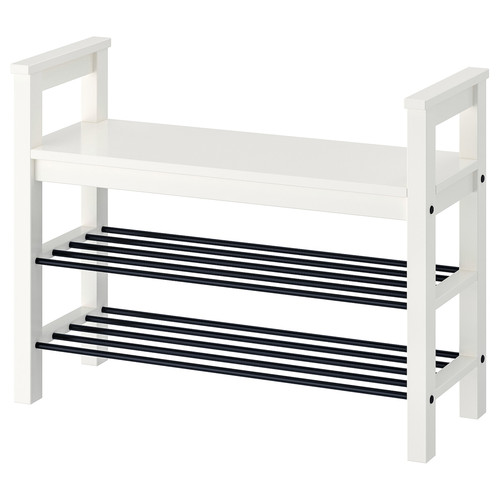 HEMNES Bench with shoe storage, white, 85x32 cm