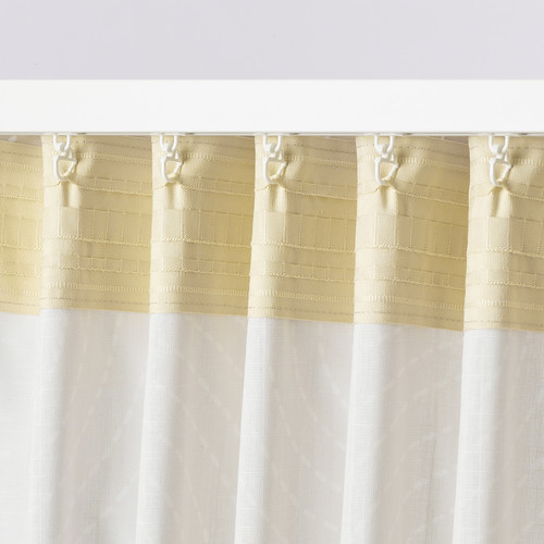 ÅKERMOLKE Curtains, 1 pair, beige, 145x300 cm