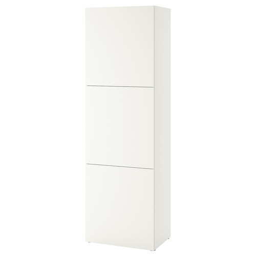 BESTÅ Shelf unit with doors, white Lappviken/white, 60x42x193 cm