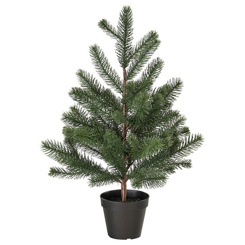 VINTERFINT Artificial potted plant, in/outdoor/Christmas tree green, 12 cm