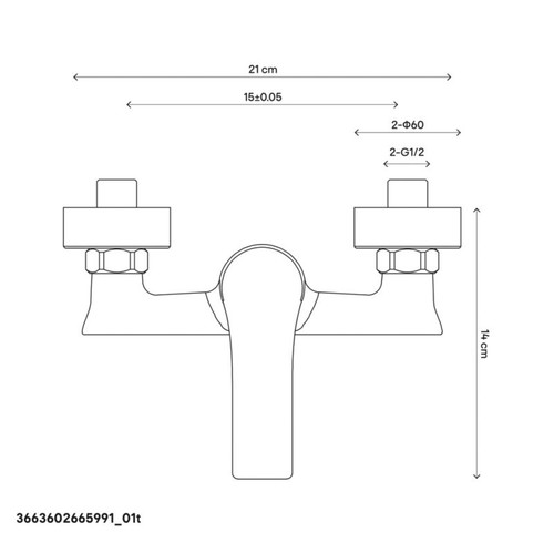 GoodHome Shower Mixer Tap Wicie, black