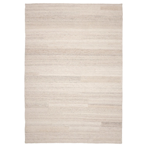 BRÖNDEN Rug, low pile, handmade beige, 133x195 cm