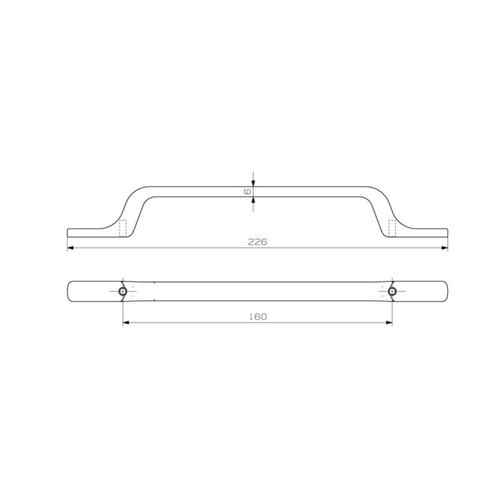 GoodHome Cabinet Handle Vincotto, slim, hole spacing 16 cm, 2 pack