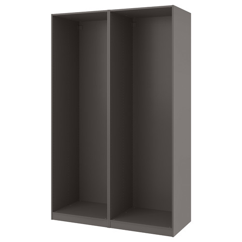 PAX 2 wardrobe frames, dark grey, 150x58x236 cm