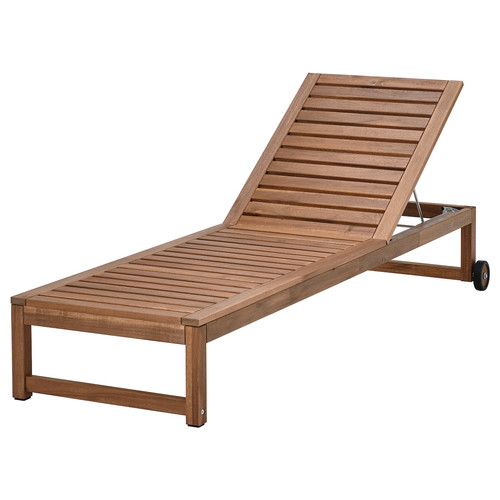 NÄMMARÖ Sun lounger, exterior light brown stain