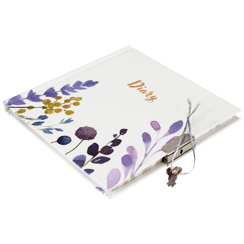 Diary with Padlock Flowers