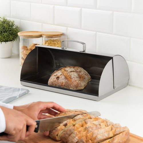 ORDNING Bread bin, stainless steel