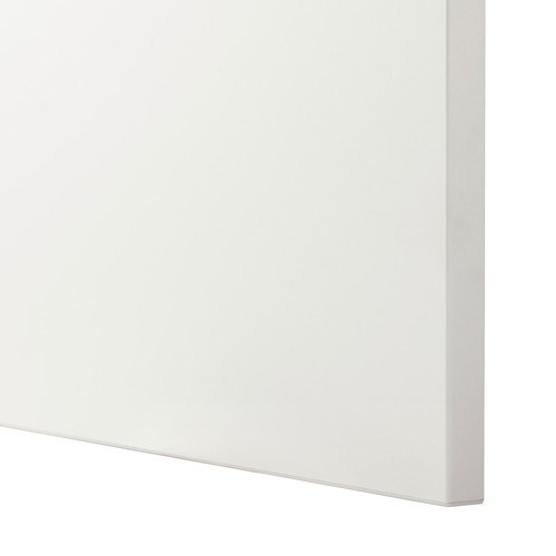 BESTÅ TV storage combination/glass doors, white/Lappviken white clear glass, 180x42x192 cm