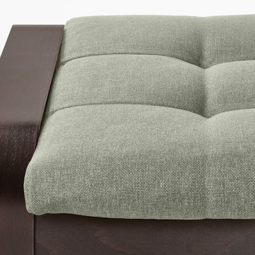 POÄNG Footstool, black-brown/Gunnared light green