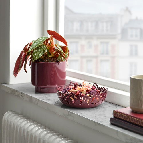 SILKESTRÄD Decorative bowl, brown-red, 18 cm