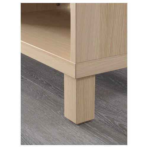 BESTÅ Cabinet unit, white stained oak effect, 60x40x202 cm